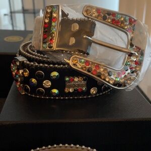 Genovese multi color luxury studded rhinestones fashion belt